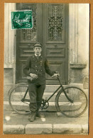 Delcampe - MAISONS-LAFFITTE  (78) : " FACTEUR à BICYCLETTE - POSTE TELEGRAPHES "  Carte Photo - Maisons-Laffitte