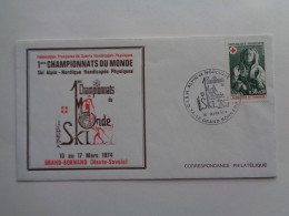 Delcampe - Grand-Bornand Championnat Monde Ski Alpin Nordique Handicapés Physique Handicap 1974 Croix Rouge N°1779 Marie-Madeleine - Ski