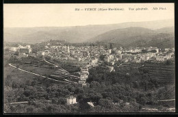 Delcampe - CPA Vence, Vue Générale D`en Haut - Vence
