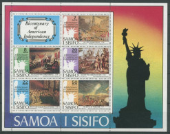 Delcampe - Samoa 1976 200 Jahre Unabhängigkeit Der USA Block 10 Postfrisch (C27883) - Samoa (Staat)