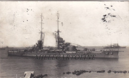 Delcampe - NAVI: La Regia Nave "Giulio Cesare" Nella Rada Di Mar Grande (da Taranto) - Manöver