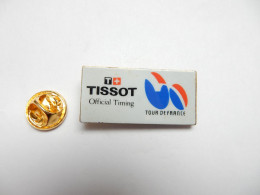 Delcampe - Beau Pin's , Cyclisme Vélo , Le Tour De France , Official Timing Tissot - Cyclisme
