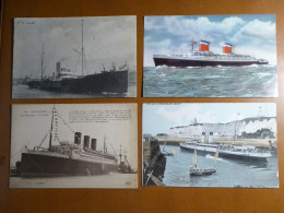 Delcampe - EF16 FRANCE 4 CARTES MARITIMES .  + DISPERSION COLLECTION ++ + - Sammlungen & Sammellose