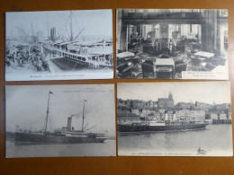 Delcampe - EF16 FRANCE 4 CARTES MARITIMES .  + DISPERSION COLLECTION ++ + - Sammlungen & Sammellose