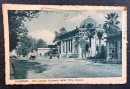 Delcampe - PALERMO VIA LINCOLN ( INGRESSO VILLA GIULIA ) 1938  RARA ( DIDASCALIA ERRATA ) - Palermo
