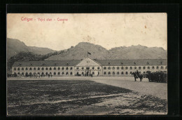 Delcampe - AK Cetigne, Frontalansicht Der Kaserne - Montenegro