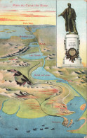 Delcampe - EGYPTE - Plan Du Canal De Suez - Port Saïd - Ismaïlia - Suez - Route Commerciale - Carte Postale Ancienne - Port Said