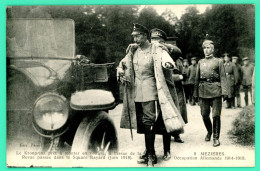 Delcampe - Charleville -  Ardennes -  Occupation Allemande    Le Komprinz Départ En Voiture  Square Bayard  -  Animée - Charleville