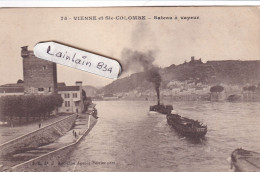 Delcampe - - 75 -- VIENNE - ( Isére ), Et Ste Colombe, Bateau à Vapeur, Péniche Tirant Des Barges ?, écrite, TTBE, Scans. - Vienne