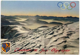 Delcampe - CPSM 10,5 X 15  Xèmes Jeux Olympiques D'Hiver De GRENOBLE 1968  Olympic Games Chamrousse Du Sommet De La Croix,  * - Chamrousse