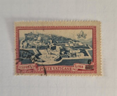 Delcampe - N° 7      Cité Du Vatican - Surchargé 6 L; Sur 3 L. 50  -  1946  -  Oblitéré - Priority Mail