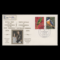 Delcampe - Nouvelles Hebrides 1974 (FDC) Royal Visit, SANTO ... - Brieven En Documenten