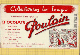 Delcampe - BUVARD & Blotting Paper  : Chocolat Poulain Pour Que ça Me Donne Du Courage   & Cote 283 / 110 - Cocoa & Chocolat