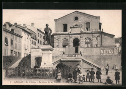 Delcampe - CPA Tarare, Le Thèatre Et La Statue De A. Simonet - Tarare