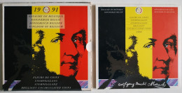 Delcampe - Coffret FDC BELGIQUE - Mozart - 1991 - ( Musicien - Compositeur - Musique ) - FDC, BU, Proofs & Presentation Cases