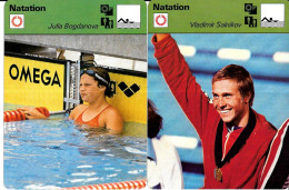 Delcampe - GF1930 - FICHES RENCONTRE - VLADIMIR SALNIKOV - JULIA BOGDANOVA - Nuoto
