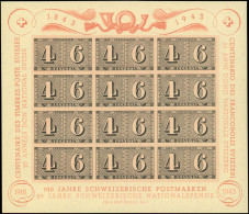 Delcampe - SUISSE Blocs Feuillets ** - 8, Centenaire Des Timbres-poste Suisses - Cote: 100 - Blocks & Kleinbögen