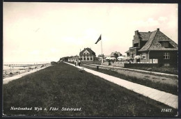 Delcampe - AK Wyk A. Föhr, Südstrand Mit Gasthaus - Föhr