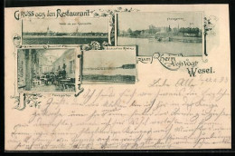 Delcampe - AK Wesel / Rhein, Restaurant Zum Rhein, Bes. Alois Vogt, Floragarten - Wesel