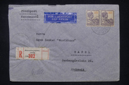 Delcampe - INDES NEERLANDAISES - Enveloppe En Recommandé De Soerabaja Pour La Suisse En 1937 Par Avion - L 175192 - Nederlands-Indië