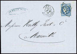 Delcampe - Lettre 16 Lettres AFF N°46, 20c Bleu Type 3. TB - 1870 Ausgabe Bordeaux