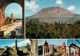 Delcampe - VESUVIO E POMPEI, SCAVI, MULTIVUE  COULEUR REF 37904 - Pompei