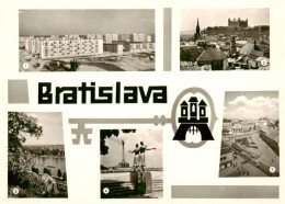 Delcampe - Bratislava Pressburg Pozsony SK Wohnsiedlung Hochhaeuser Stadtzentrum Burg Denkm - Slowakei