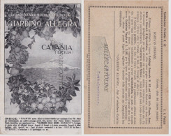 Delcampe - CATANIA: Stab. D'Orticultura "GIARDINO ALLEGRA" - Presentazione Catalogo 1923 - Catania