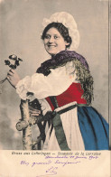 Delcampe - FOLKLORE - Lothringerin - Lorraine - Souvenir - Châle - Coiffe - Animé - Obl Ambulante - Carte Postale Ancienne - Kostums