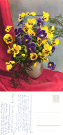 Delcampe - BIRTHDAY, HOLIDAYS , CELEBRATIONS , BOUQUET OF PANSIES (GENUS VIOLA) IN VASE, POSTCARD, GERMANY - Geburtstag