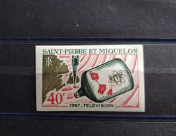 Delcampe - SPM ST-PIERRE ET MIQUELON SPM  1967 N°376  NON DENTELE** - Imperforates, Proofs & Errors