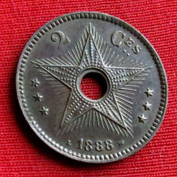 Delcampe - Congo Free State Belgian 2 Centimes 1888 Belgish - Sonstige & Ohne Zuordnung