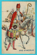 Delcampe - * Fantaisie - Fantasy - Fantasie (Sinterklaas - Saint Nicolas) * Vive Saint Nicolas, Zwarte Piet, Cheval, Horse, Paard - Nikolaus