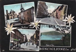 Delcampe - RONCIGLIONE: Saluti Da - 4 Vedute E Stelle Alpine  1958 - Viterbo