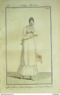Delcampe - Gravure Mode Costume Parisien 1812 # 1243 (eau Forte Old Fashion Plate - Radierungen