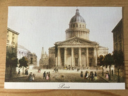 Delcampe - Le Panthéon Paris Au Temps Jadis Lithographie Carte Toilee - Pantheon