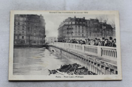 Delcampe - Cpa 1910, Paris 75, Pont Louis Philippe, Souvenir Des Inondations De Janvier 1910, 4ème - Paris (04)
