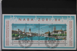 Delcampe - Schweiz Block 24 Mit 1276-1279 Gestempelt #UZ336 - Blocks & Kleinbögen