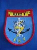 Delcampe - DEUTSCHE MARINE GERMANY NAVY SHIP MERZ 1 EINSATZGRUPPENVERSORGER EGV PATCH 90mm - Patches