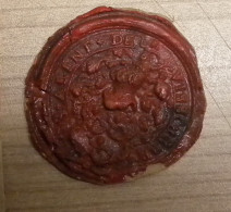 Delcampe - ANCIEN SCEAU CACHET DE CIRE / ADEL NOBLESSE   ARENT DE VISSCHERE  ( UIT VERZAMELING VANDEN  GRACHT ) - Manuskripte