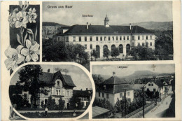 Delcampe - Gruss Aus Baar - Schulhaus Sparkassa - Baar