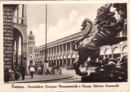 Delcampe - #FAENZA: PARTICOLARE FONTANA E PIAZZA VITT. EMANUELE - Forlì