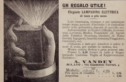 Delcampe - #A. VANDEY- L'ELEGANTE LAMPADA ELETTRICA DI TASCA A PILA SECCA - Autres & Non Classés