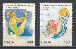 Delcampe - °°° ITALIA 1994 - CAMPIONATI MONDIALI DI NUOTO °°° - 1991-00: Afgestempeld