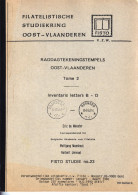 Delcampe - Fisto 23 - Raddagtekeningstempels Oost-Vlaanderen - Tome 2 - Inventaris Letter B-D - N-25013 - Stempel