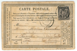 Delcampe - CARTE PRECURSEUR Pour SAINT ANDRE FARIVILLERS Par FROISSY 60 Oise Cachet Au Dos Du Notaire TABOUREUX à Froissy An 1878 - Froissy