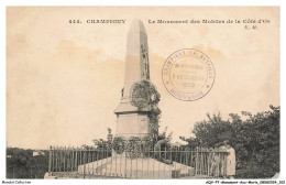Delcampe - AQVP7-0423-MONUMENT-AUX-MORTS - CHAMPIGNY - Le Monument Des Mobiles De La Côte D'or - Kriegerdenkmal