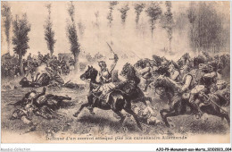 Delcampe - AJOP9-0890 - MONUMENT-AUX-MORTS - Defense D'un Convoi Attaqué Par Les Cuirassiers Allemands - Kriegerdenkmal