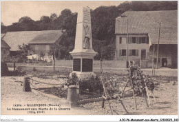 Delcampe - AJOP6-0580 - MONUMENT-AUX-MORTS - Allenjoie - Le Monument Aux Morts De La Guerre - Kriegerdenkmal