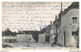 Delcampe - AWBP16-0919-89 - VERMENTON - La Place Du Thureau Et La Poste - Vermenton